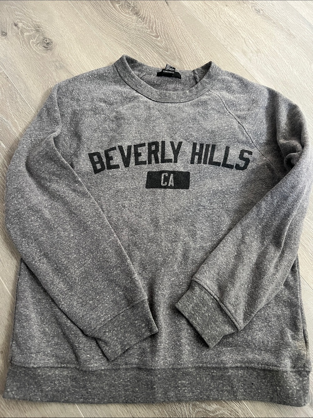Forever 21 Gray 'Beverly Hills CA' Crewneck Sweatshirt